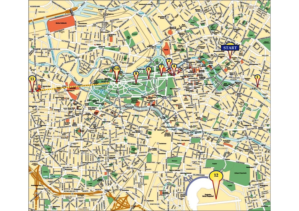 Map of biketrip in Berlin